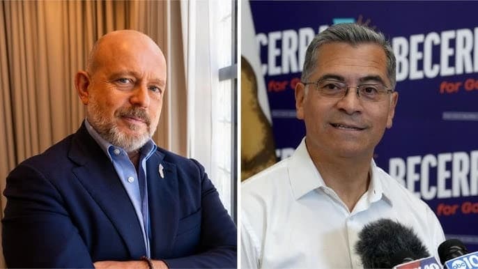 Steve Hilton y Xavier Becerra